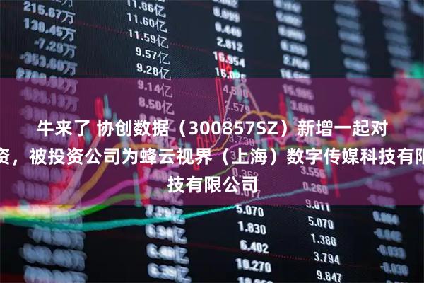牛来了 协创数据（300857SZ）新增一起对外投资，被投资公司为蜂云视界（上海）数字传媒科技有限公司